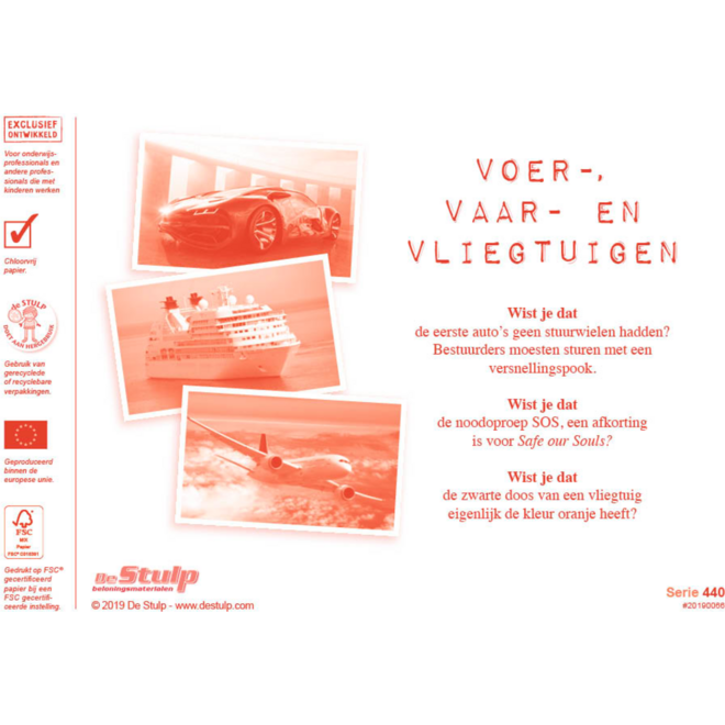 Beloningsstickers 440 voer-, vaar- en vliegtuigen, 36 mot, 720 st