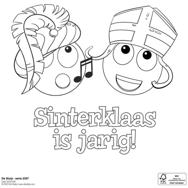 Pietendiploma's Sintsmileys 2357, 25 stuks