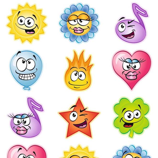 Beloningsstickers Vrolijke Figuurtjes 296, 40 motieven, 800 st