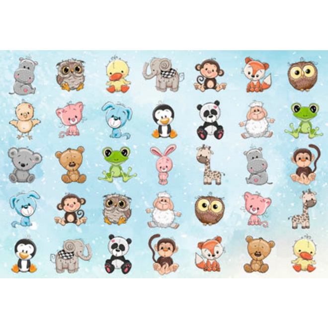 Beloningsstickers 412 knuffeldieren, 35 motieven, 700 stuks