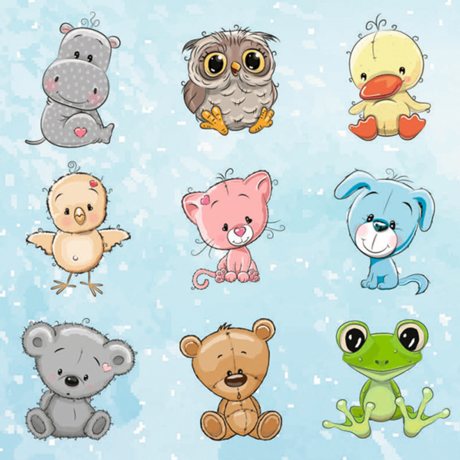 Beloningsstickers 412 knuffeldieren, 35 motieven, 700 stuks