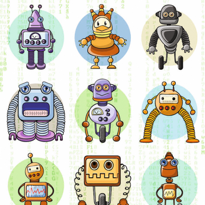 Beloningsstickers 416 Robots, 40 motieven, 720 stuks