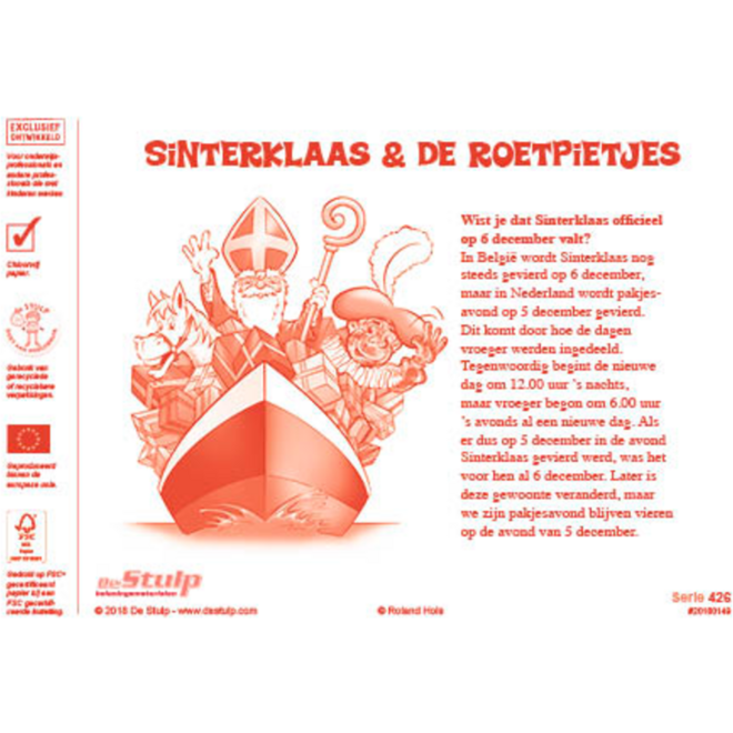 Beloningsstickers 426 Sint met pietjes, 30 motieven, 600 stuks