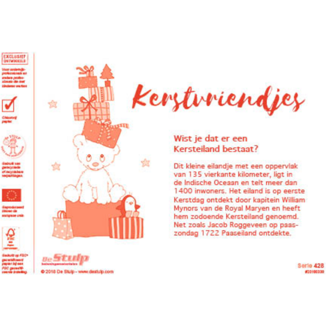 Beloningsstickers 428 Kerstvriendjes, 35 motieven, 700 stuks