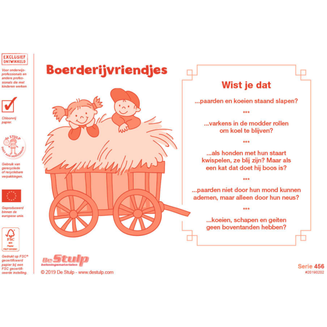 Beloningsstickers 456 Boerderijvrienden, 35 motieven, 700 stuks