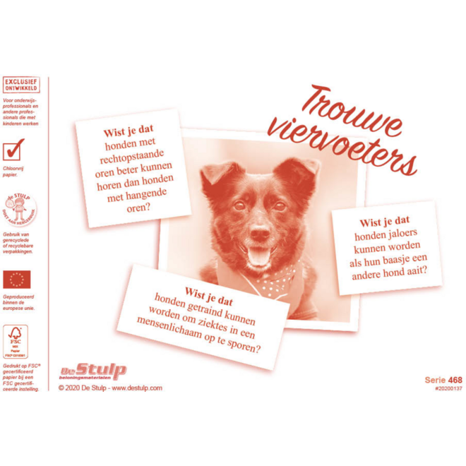 Beloningsstickers 468 Trouwe Viervoeters, 40 motieven, 800 stuks