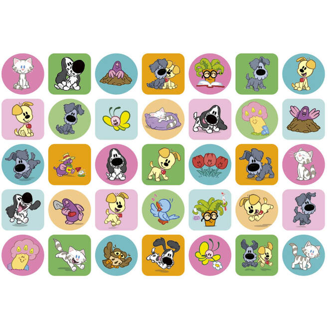 Beloningsstickers 146 Woezel & Pip 36 motieven, 720 stuks