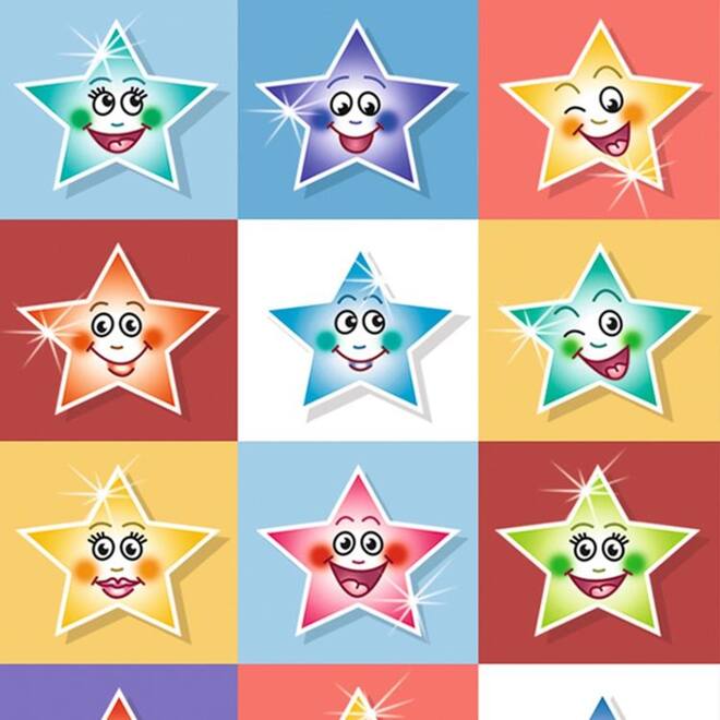 Beloningsstickers Lachende sterren 045, 48 motieven, 960 stickers
