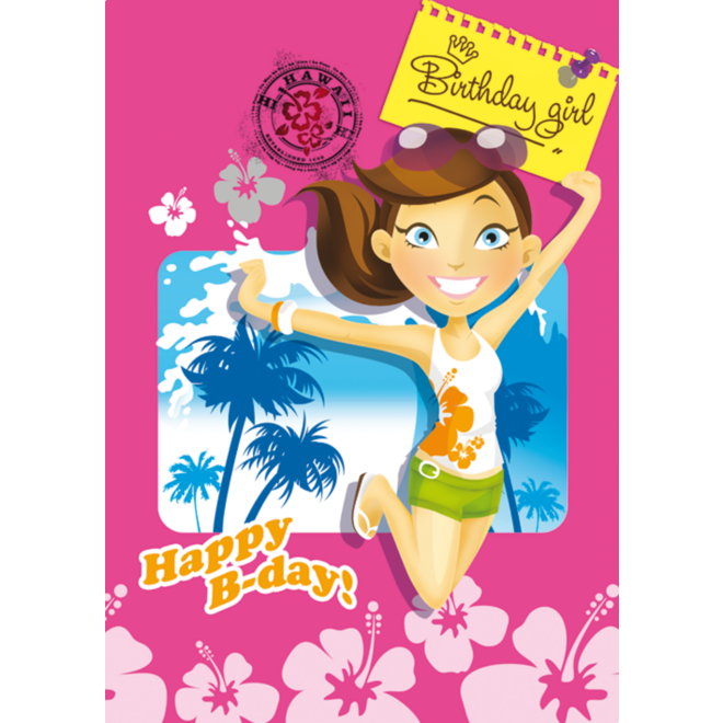 Miniposters Hippe Meiden 802, 20 stuks 4 motieven, 20 stuks