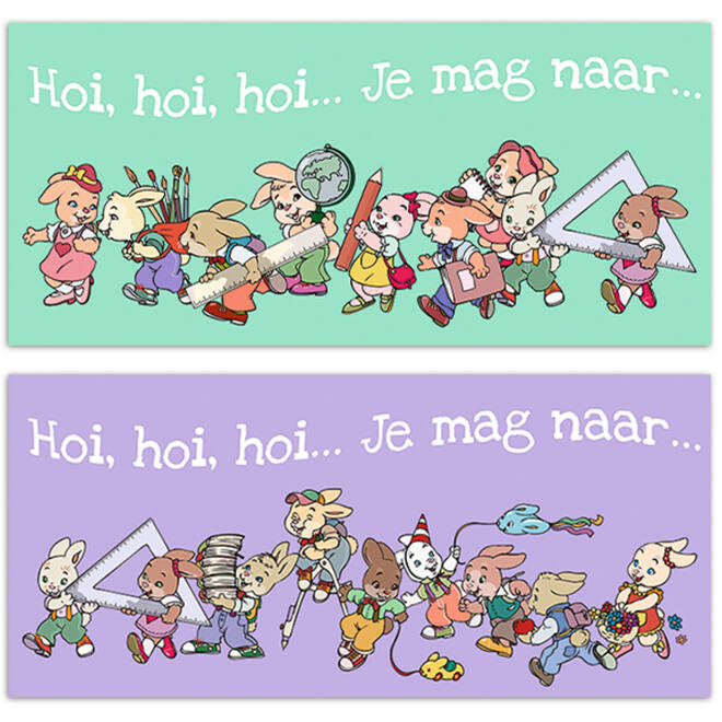 Oproepkaarten 5287 Konijntjes, 25 stuks