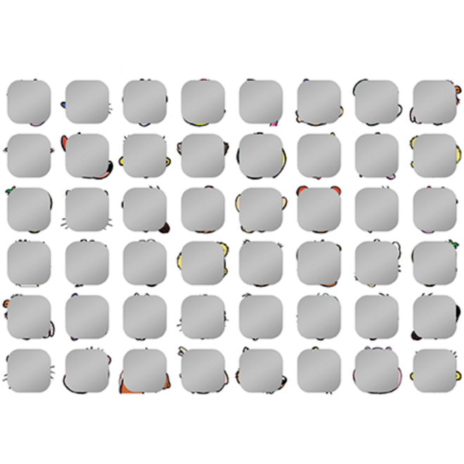 Krasstickers Vrolijke dierenkop 551 48 motieven, 720 stuks