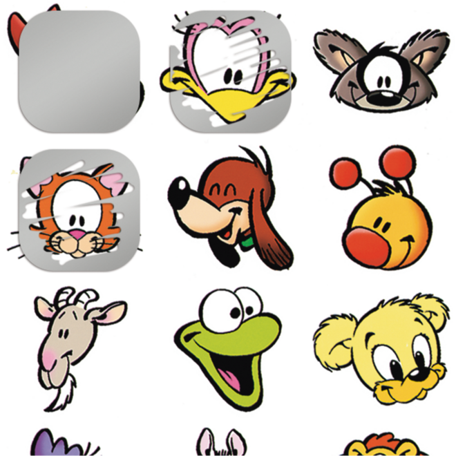Krasstickers Vrolijke dierenkop 551 48 motieven, 720 stuks