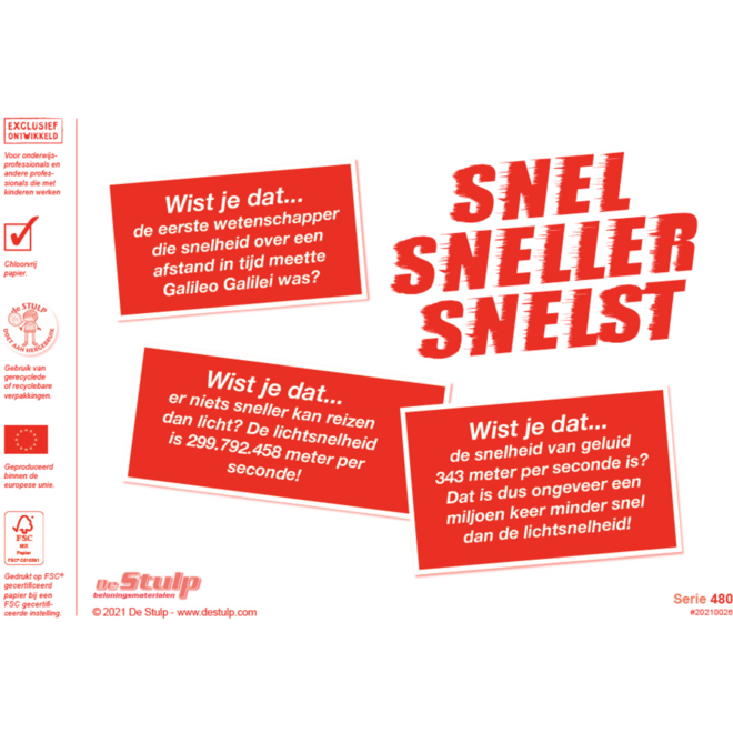 Beloningsstickers 480 Snel, sneller, snelst, 36 motieven, 720 stuks
