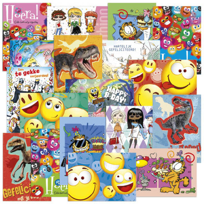 Miniposters Fantasie Mix 1103, 18 motieven, 18 stuks