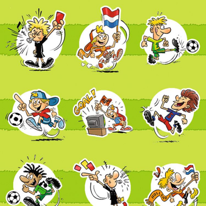 Beloningsstickers 265 Voetballers fantasie, 40 motieven, 800 stuks