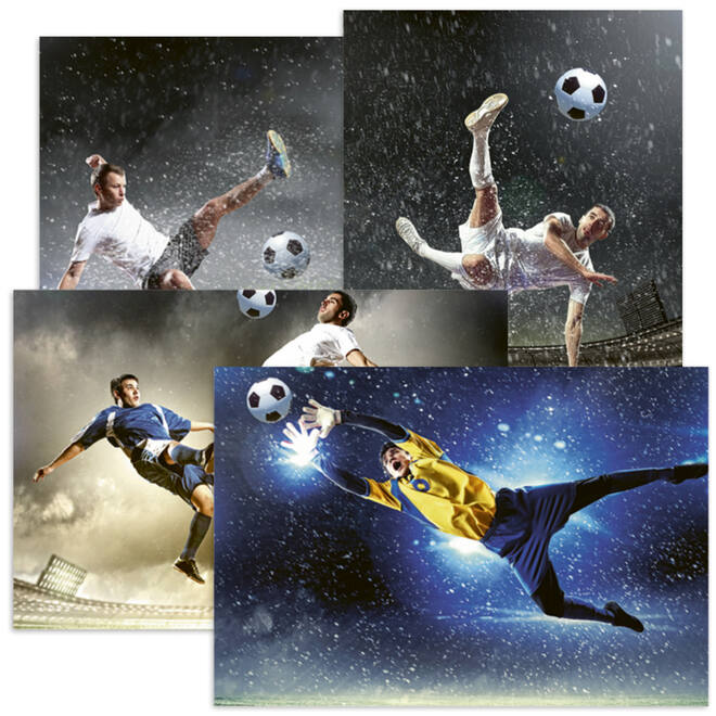 Miniposter 912 Voetbal 4 motieven, 20 stuks