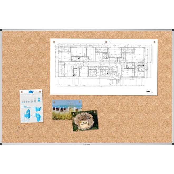 Prikbord Legamaster UNITE kurk 100 x 150 cm