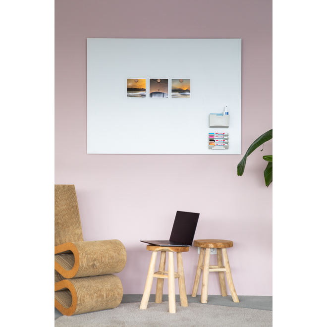 Glasbord Legamaster mat 90 x 120 cm Warm Grey (rechte hoek)