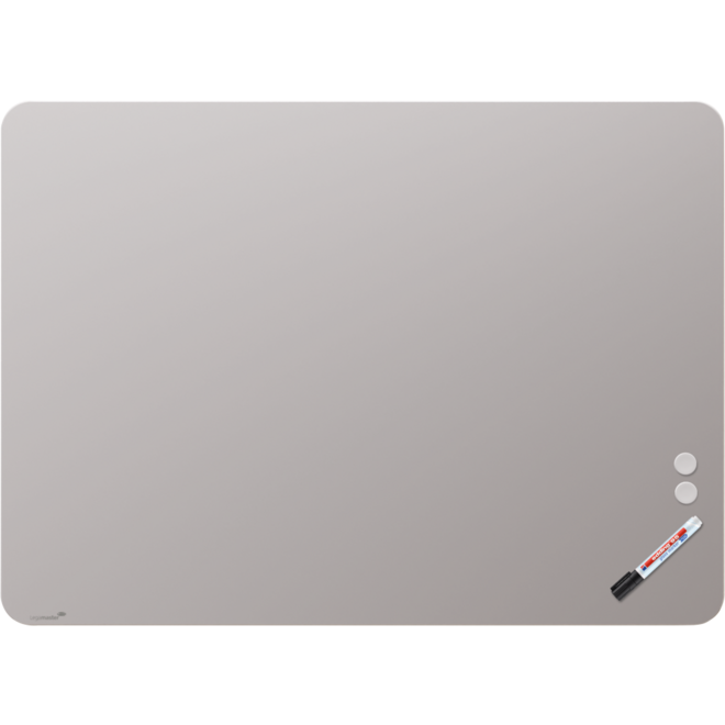 Glasbord Legamaster mat 90 x 120 cm Warm Grey (ronde hoek)
