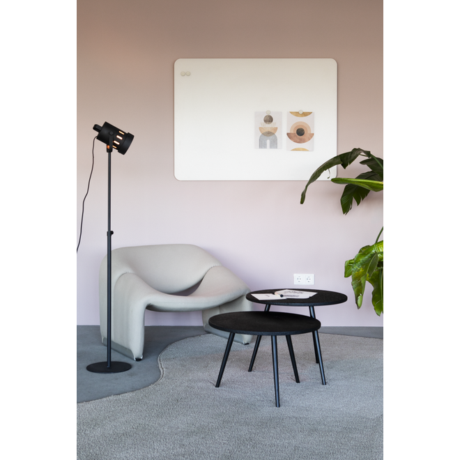 Glasbord Legamaster mat 90 x 120 cm Warm Grey (ronde hoek)