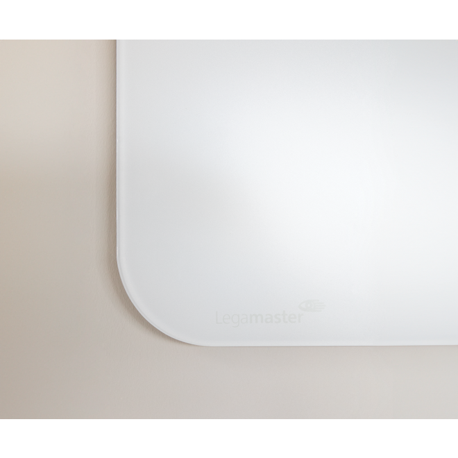 Glasbord Legamaster mat 100 x 150 cm Warm Grey (ronde hoek)