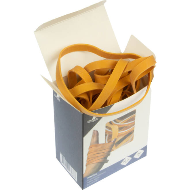 Elastiekjes couponbanden 125 x 8 mm, 100 gr.