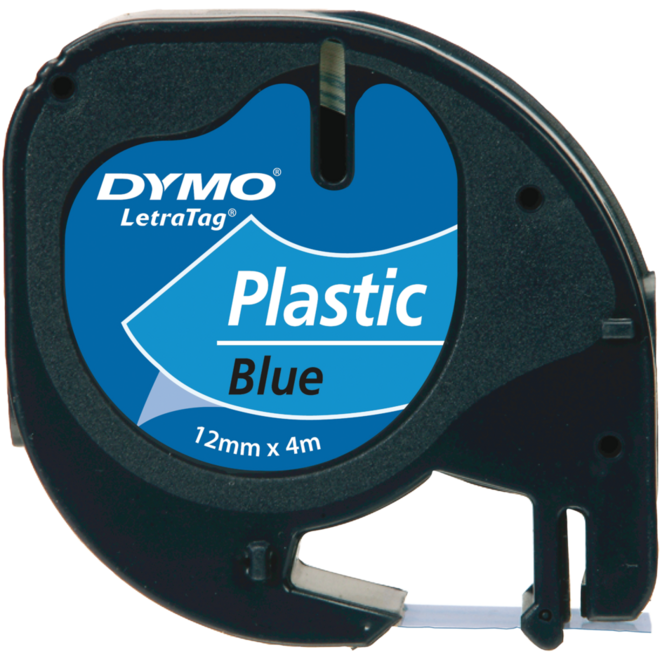 Lettertape plastic ultrablauw 12 mm, Dymo LetraTag