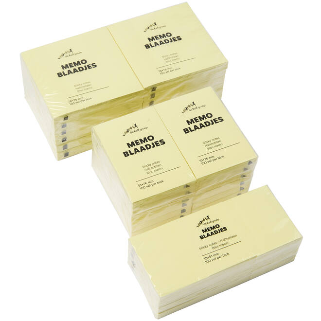 Memo notitieblaadjes 40 x 50 mm 12 stuks