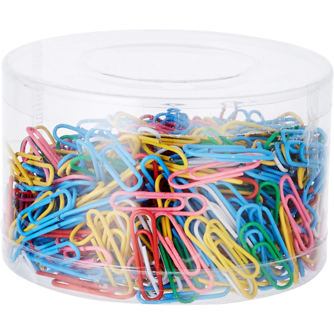 Paperclip gekleurd, 500 stuks ass.