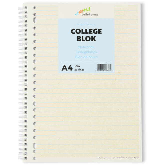 Collegeblok A4 | de Rolf groep | 23-rings, 100 vel