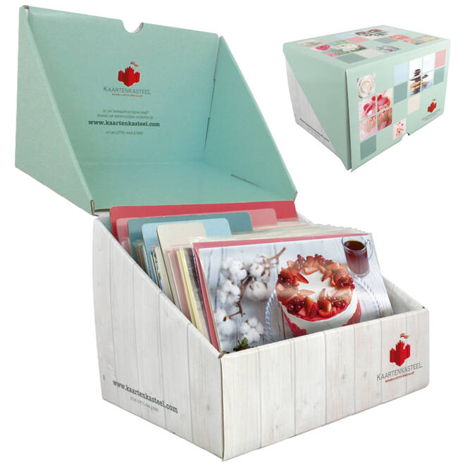 Kaartenbox met 45 dubbele wenskaarten assorti