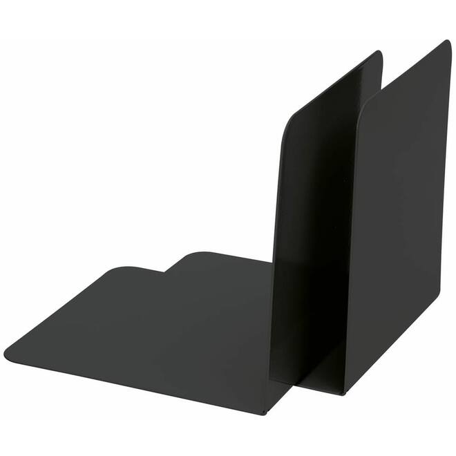 Boekensteun metaal 90 x 140 x 140 mm zwart, per set
