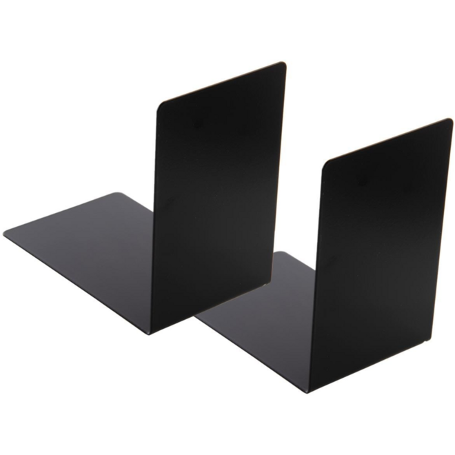 Boekensteun metaal 90 x 140 x 140 mm zwart, per set