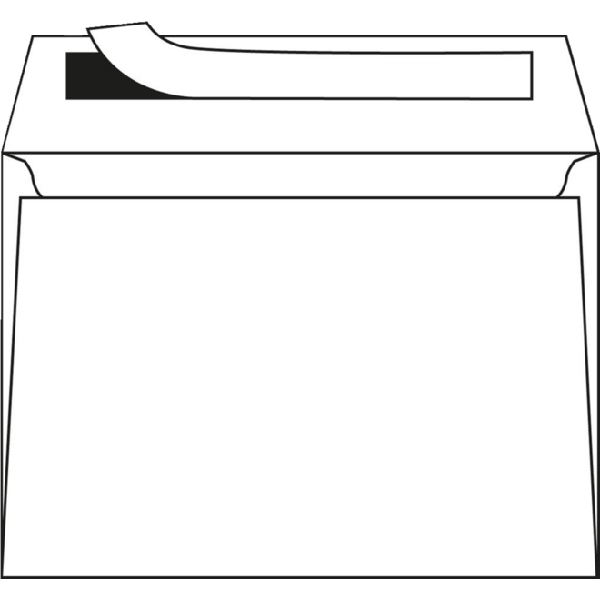 Enveloppen 162 x 229 mm, 80g/m² striplock, 500 stuks