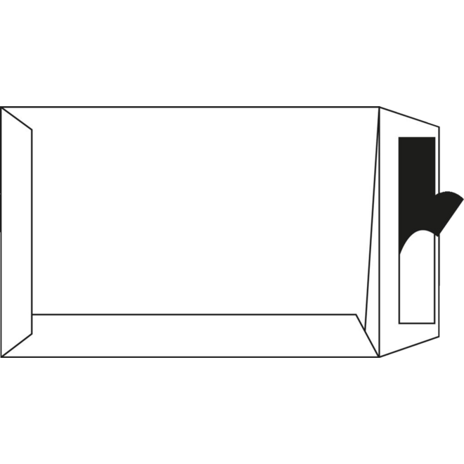 Akte enveloppen 160 x 240 mm, 100g/m² striplock, 250 stuks