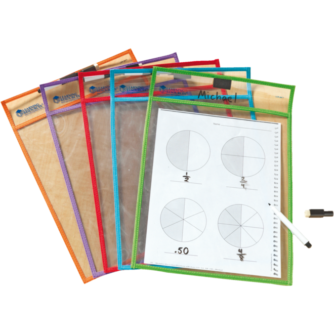 Herschrijfbare hoes, set van 5 stuks