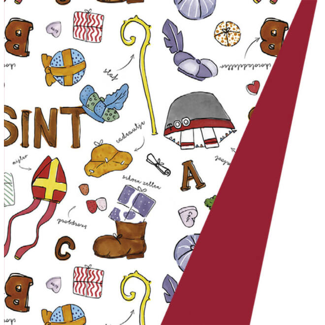 Cadeaupapier Sint assorti 70 x 200 cm