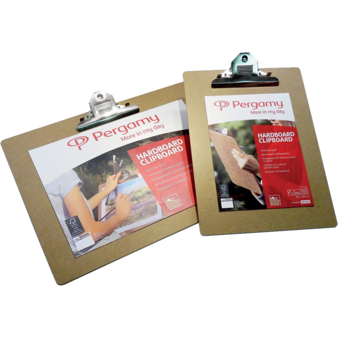 Klemplaat A4 bruin, hardboard