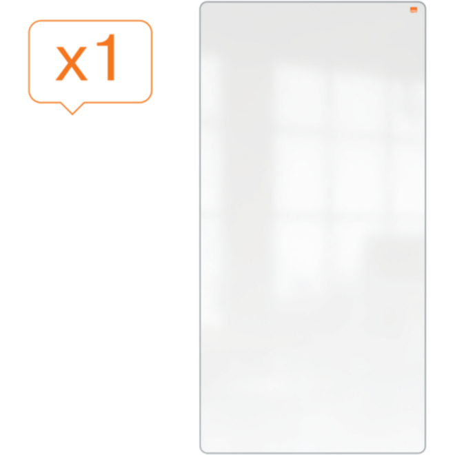 Whiteboard Nobo Move&Meet afneembaar en draagbaar 180x90cm grijs frame