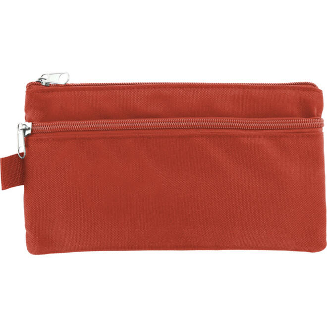 Schooletui plat 21 x 11 cm rood