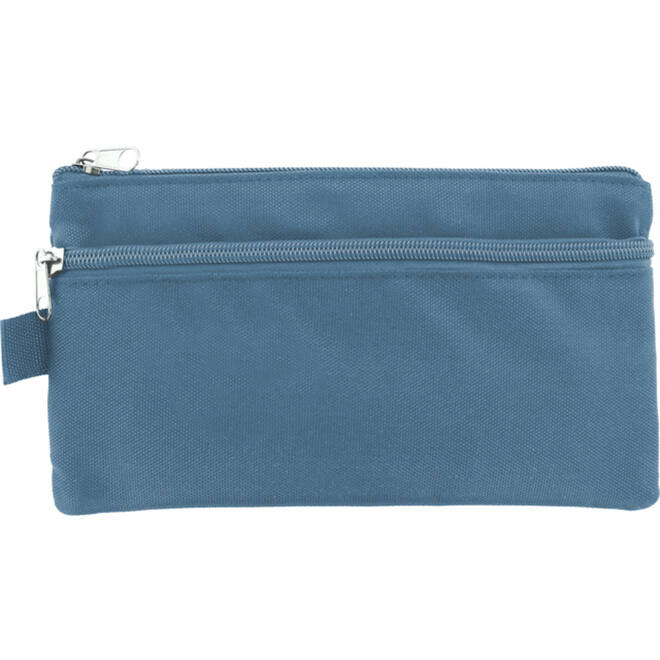 Schooletui plat 21 x 11 cm blauw