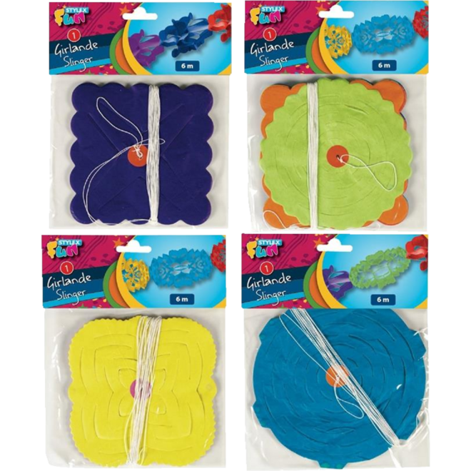 Slinger papier assorti, 6 meter