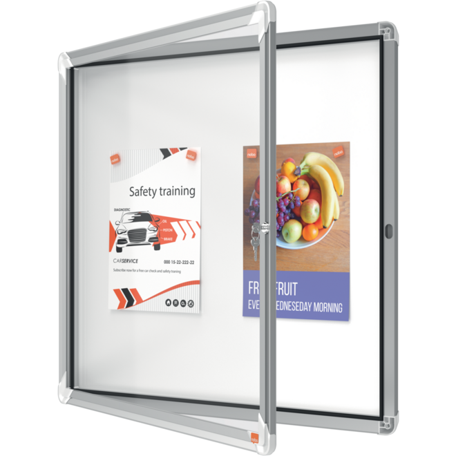 Binnenvitrine Nobo draaideur met slot 6 x A4