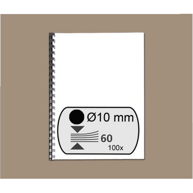 Bindrug zwart 10 mm, 100 stuks