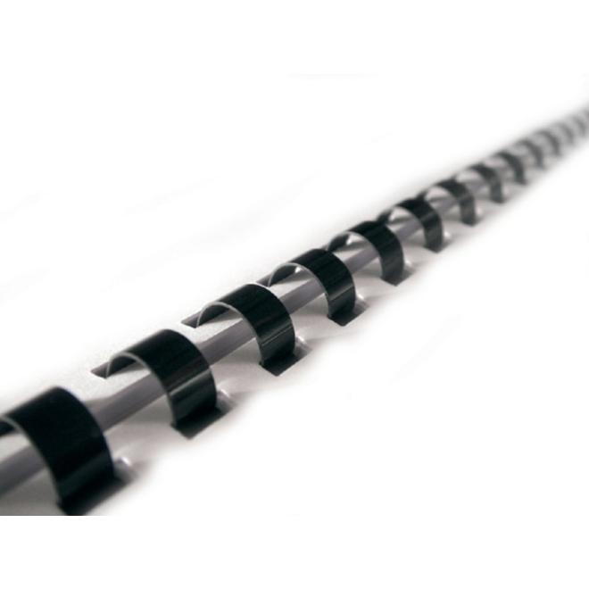 Bindrug zwart 12 mm, 100 stuks