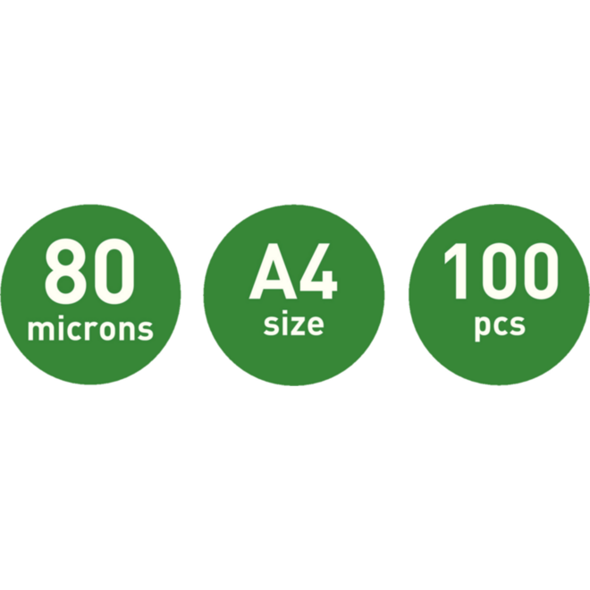 Plastificeer/lamineerhoes A4- 80 micron 100 stuks