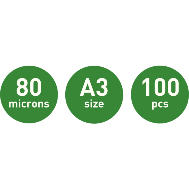 Plastificeer/lamineerhoes A3- 80 micron 100 stuks