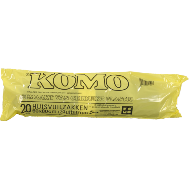 Vuilniszak Komo 60 liter, 20 stuks
