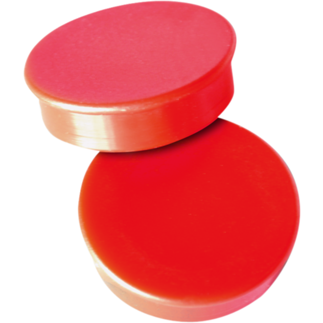 Magneet rood 20 mm rond, 10 stuks