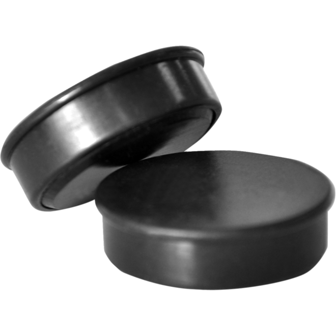 Magneet zwart 20 mm rond, 10 stuks